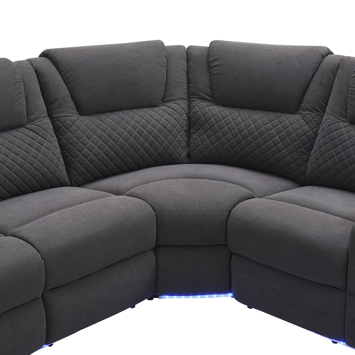 Ashira Manual Recliner Sofa Chairs with Storage - Black