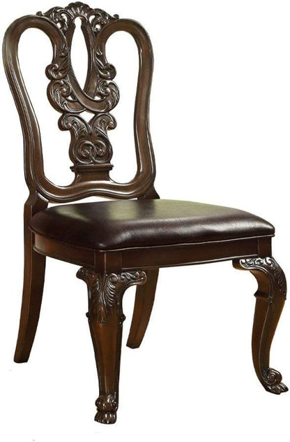 Morris Traditional Solid Wood Dining Chairs (Set of 2) - Dark Brown