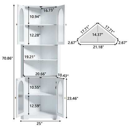 Baron Corner Cabinet - White