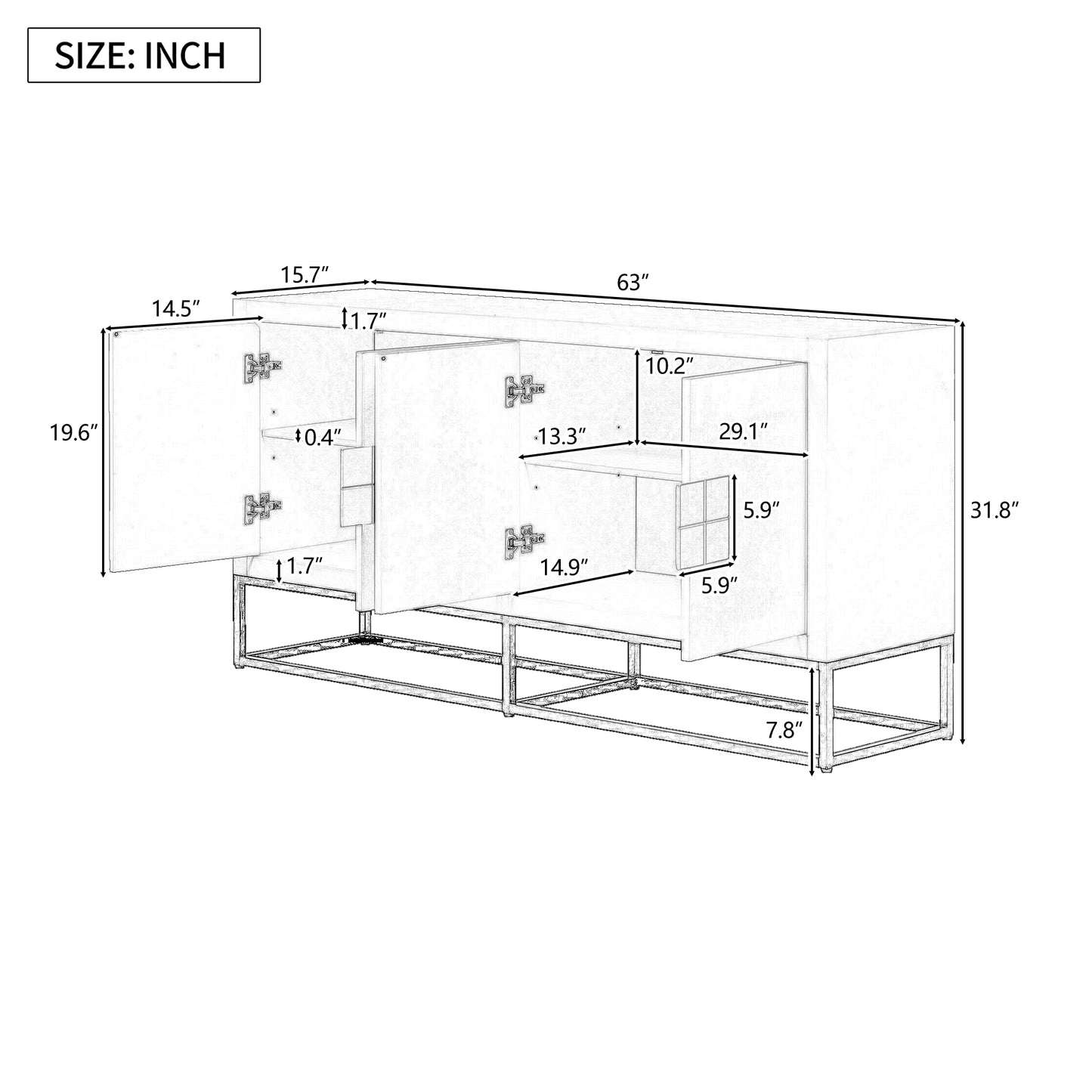 Sana Storage Cabinet - White