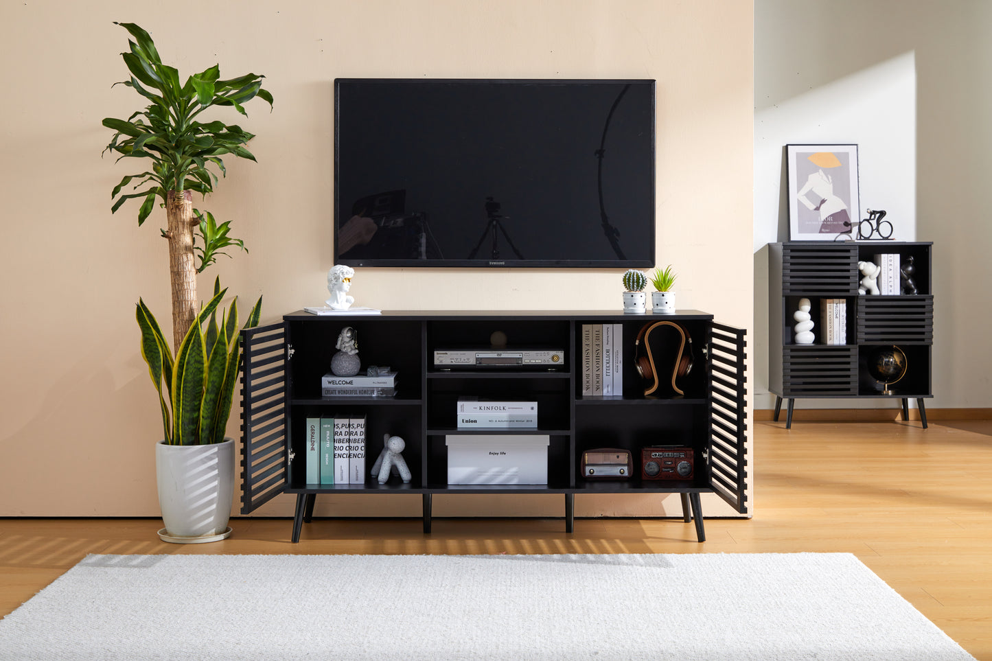 Neo Modern TV Cabinet Entertainment - Black