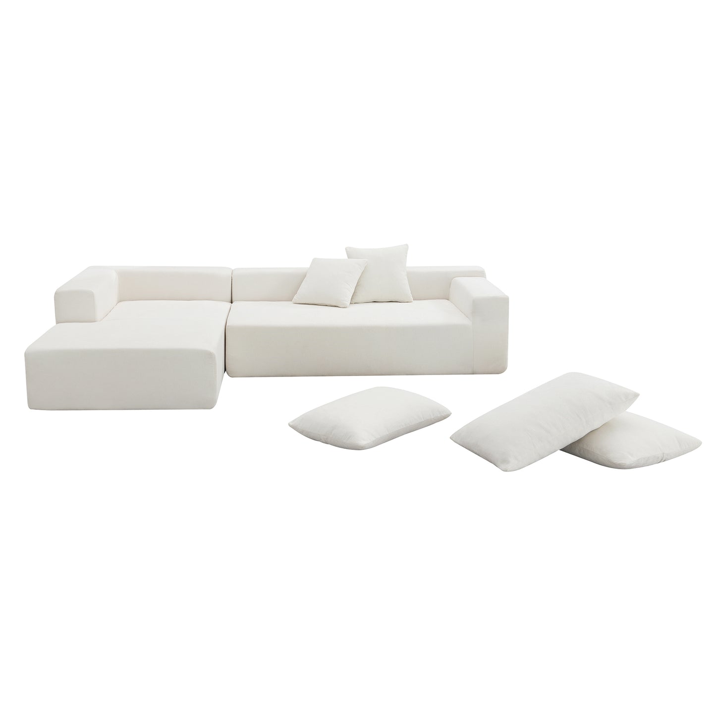 Zoe Modular Sectional Sofa Set - White