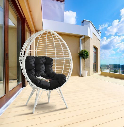 Galzed Patio Lounge Chair - Black