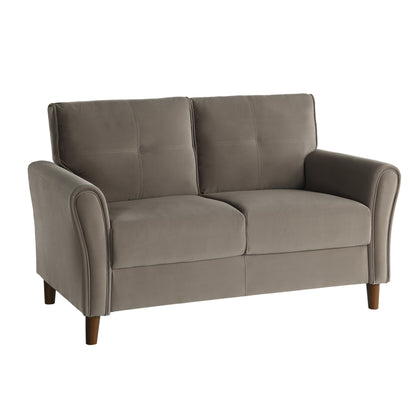 Astoria Velvet Loveseat - Brown