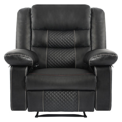 Thorne Leather Massage Recliner - Black