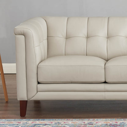 Arvo Leather Loveseat - Beige