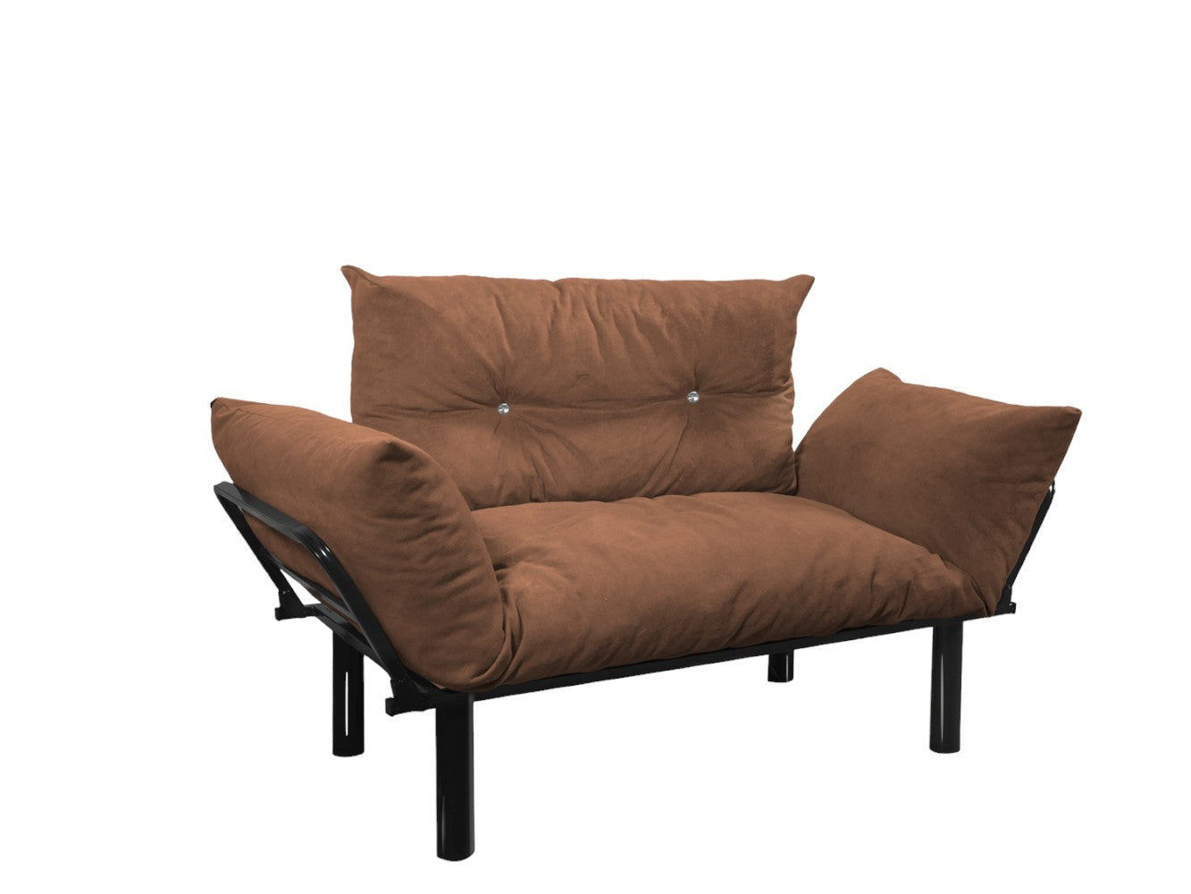 Ada Futon Loveseat - Brown