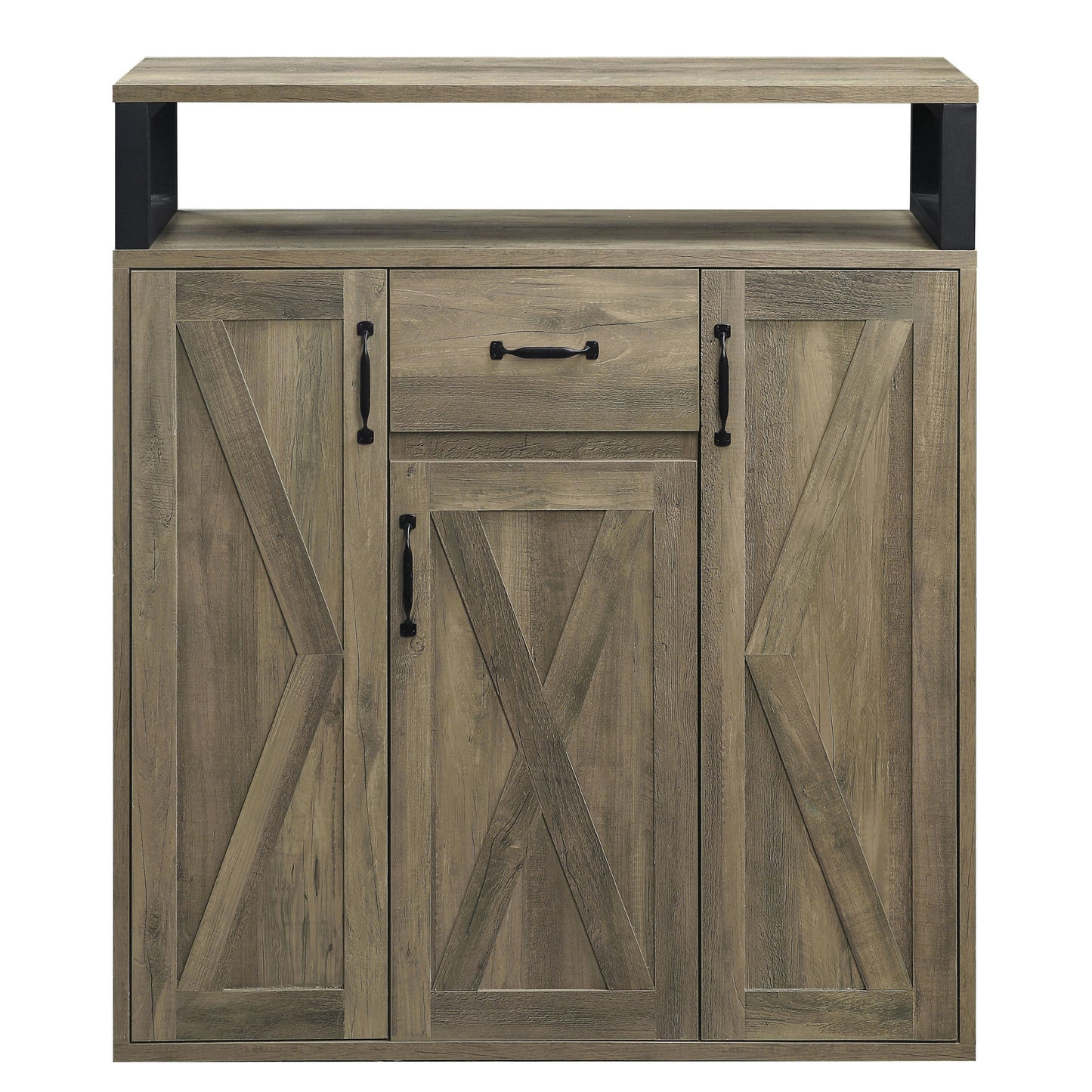 Graham Rustic Oak Server with 3 Doors