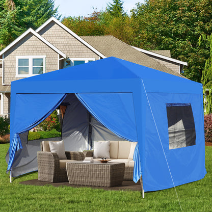 Lucina 10 x 10 ft Pop Up Gazebo Canopy Tent - Blue