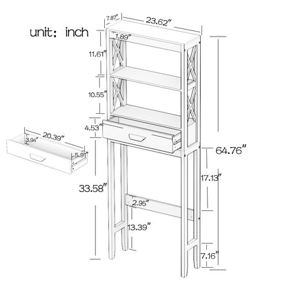 Aura Over-the-Toilet Storage Cabinet White