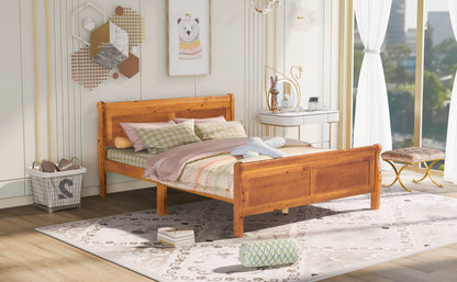 Urban Fusion Queen Size Wood Platform Bed - Oak