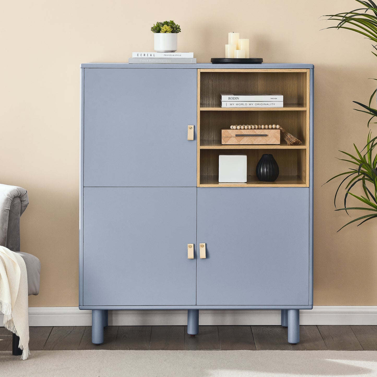 Giga Storage Wooden Cabinet - Blue