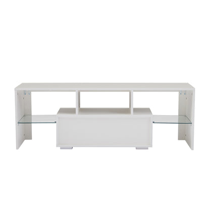 Giga TV Stand with LED light - White