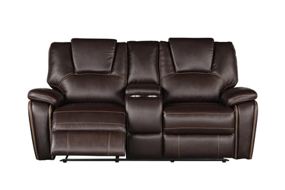 Darcey Power Reclining Loveseat - Brown