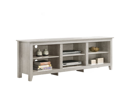 Benito TV Stand with Open Shelves - Light Gray