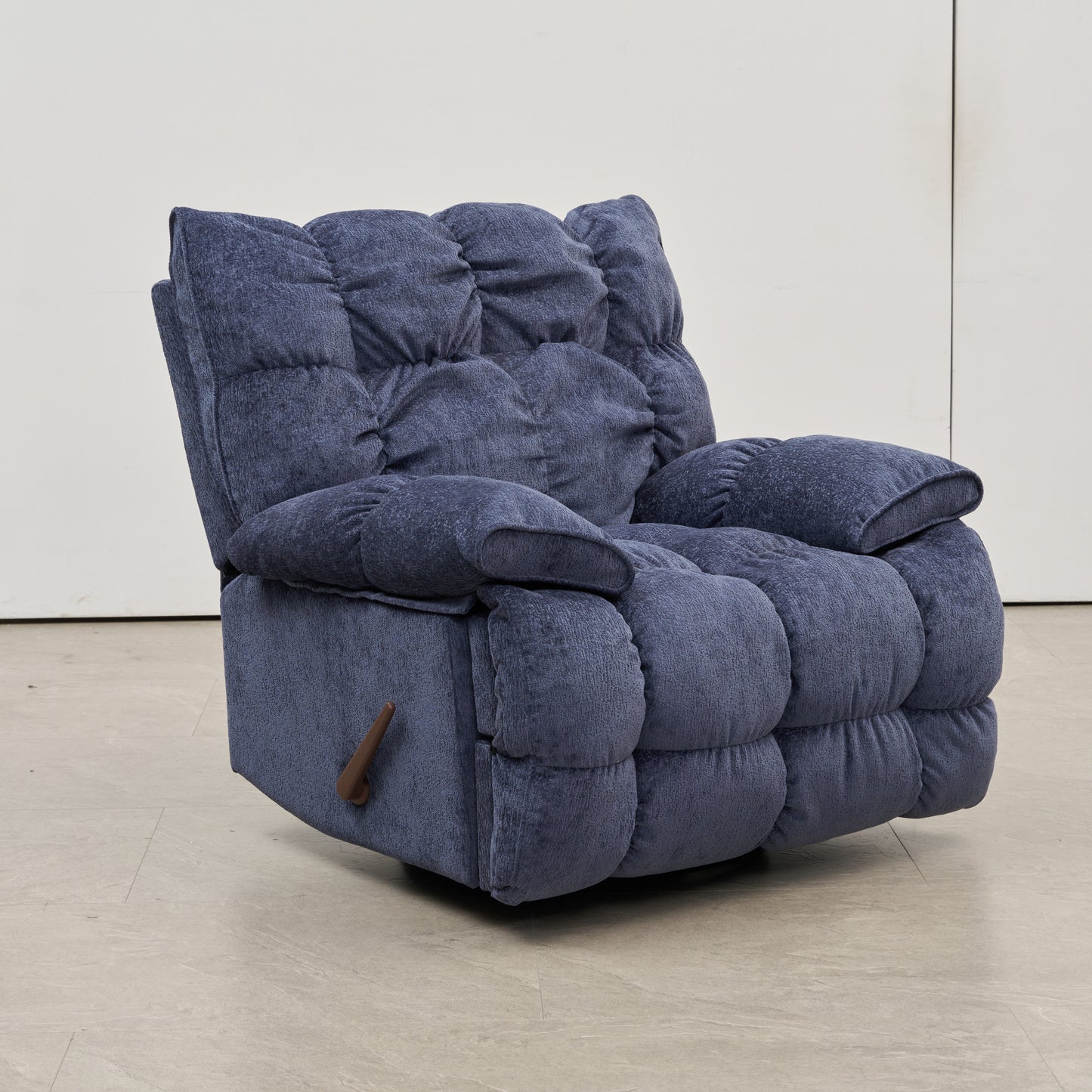 Cloud Swivel Rocker Recliner Chair - Dark Blue