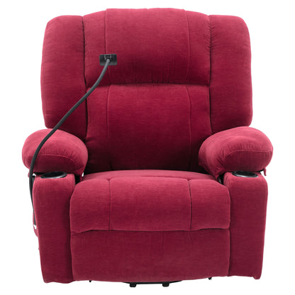 Dawson Power Lift Recliner with Massage - Red