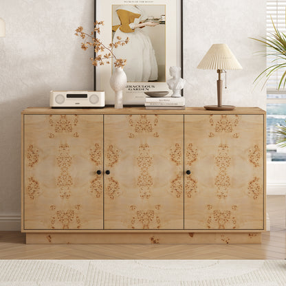 Lesia Pattern Storage Cabinet - Burly Wood