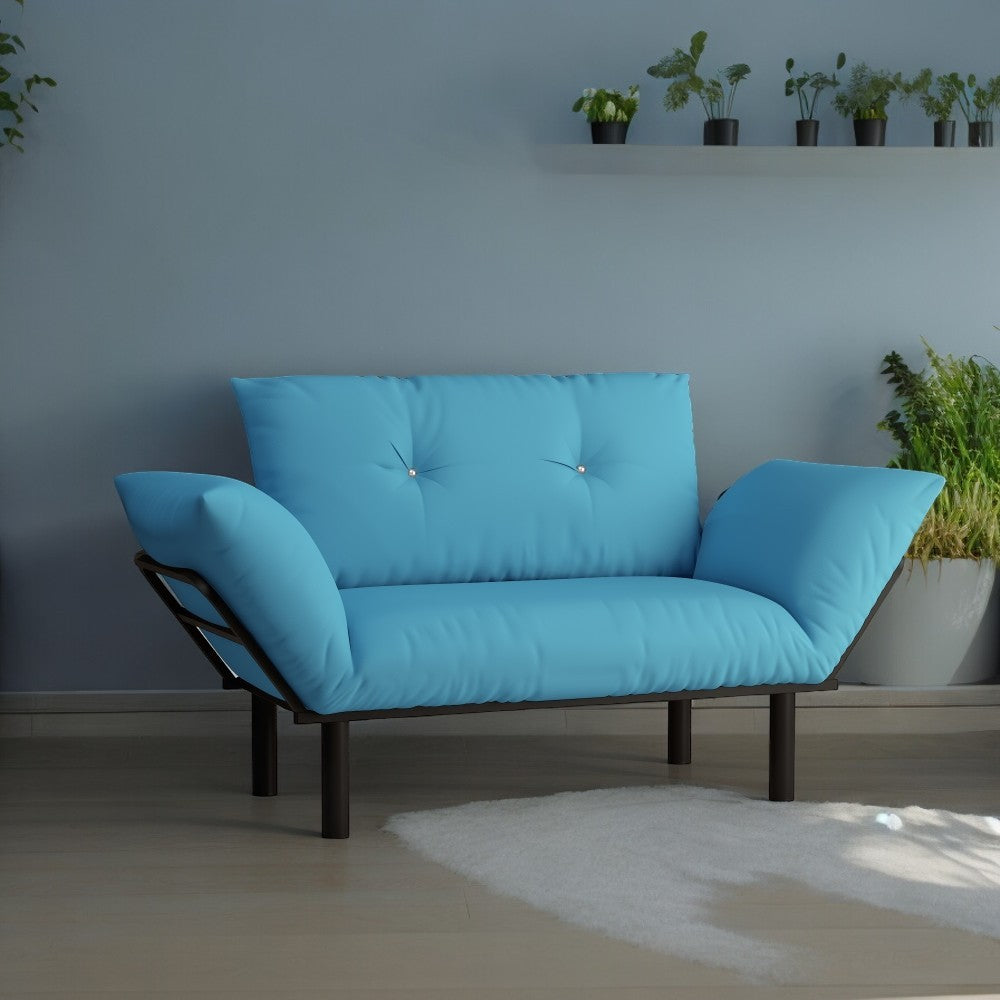 Ada Futon Loveseat - Turquoise