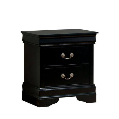 English Antique Solid wood  Nightstand - Black