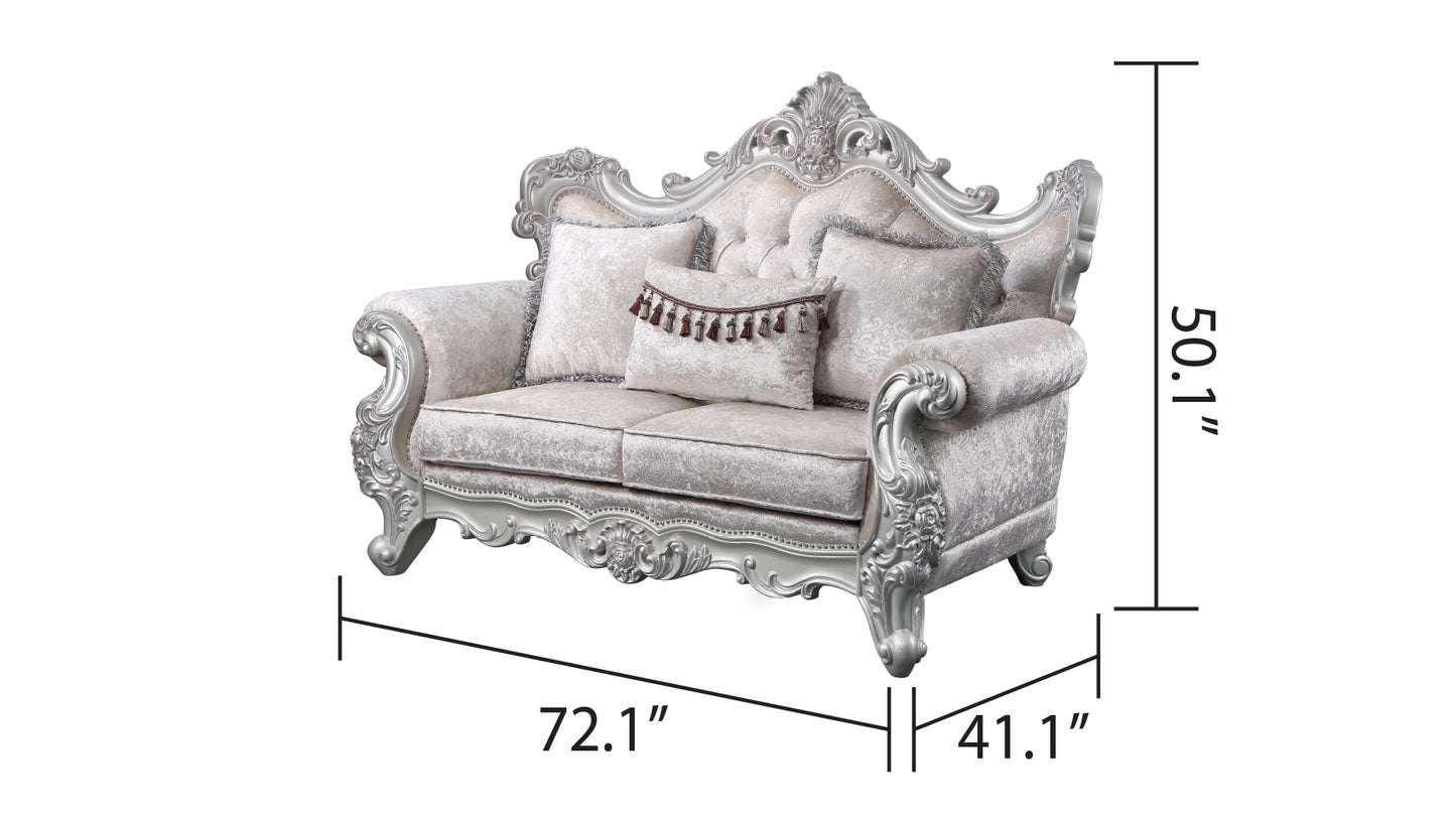 Melrose Loveseat - Silver