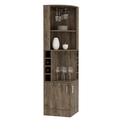 Nikita Corner Bar Cabinet - Dark Brown