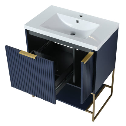 Freestanding Bathroom Vanity With Resin Basin