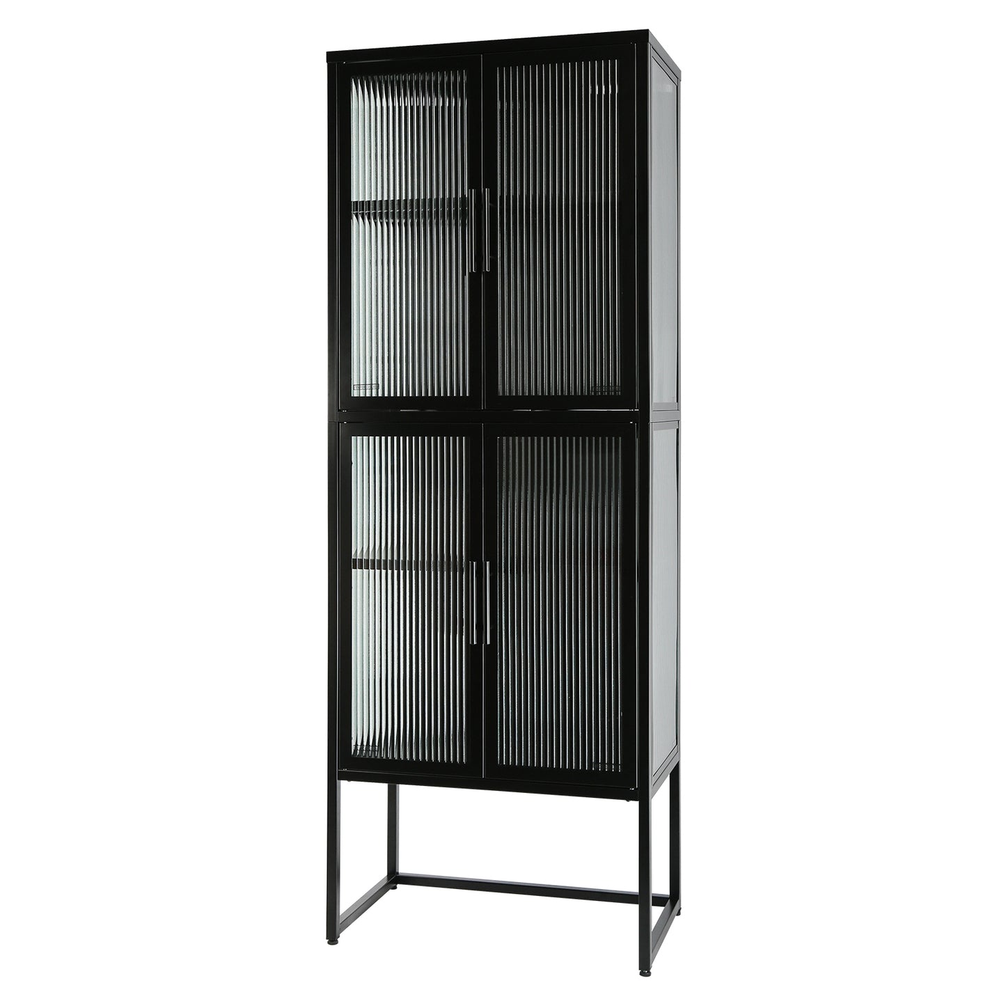 Nera II Tempered Glass Cabinet - Black