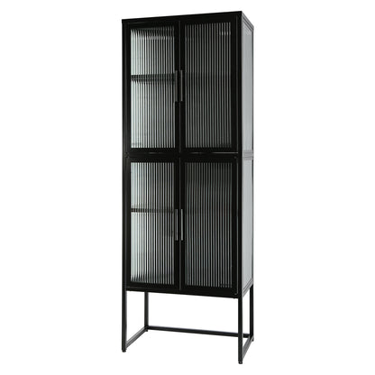 Nera II Tempered Glass Cabinet - Black