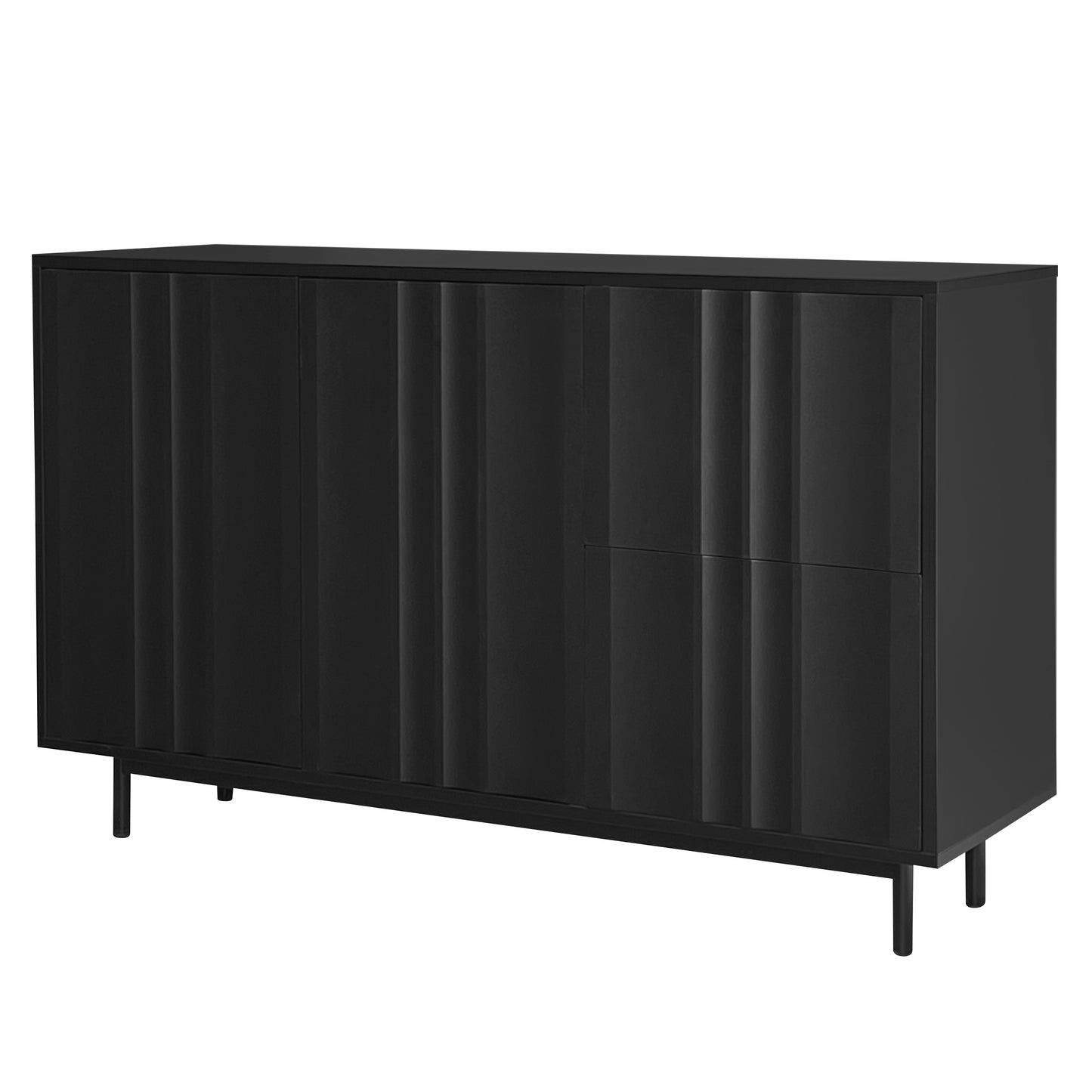 Noza Sideboard Buffet Cabinet - Black