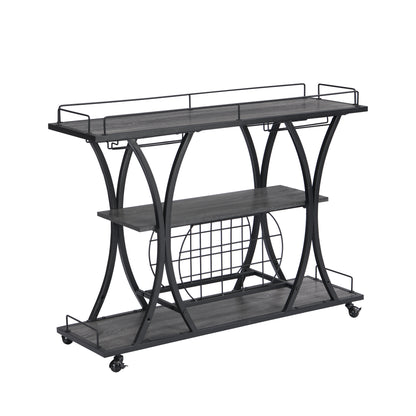 Sync Industrial Bar Cart  - Black & Gray