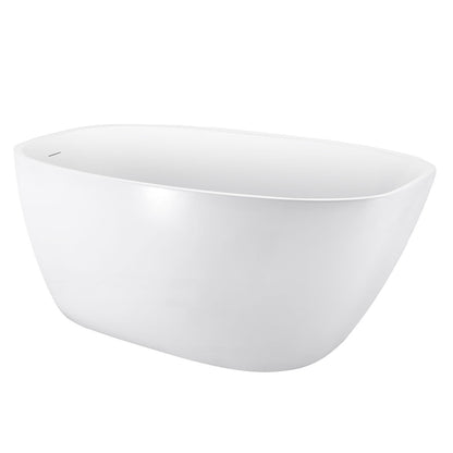 Vida 59" Acrylic Freestanding Soaking Bathtub  - White