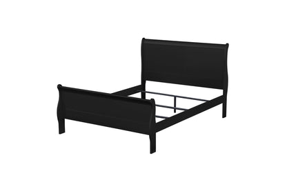 Louis Philippe Queen Bed - Black