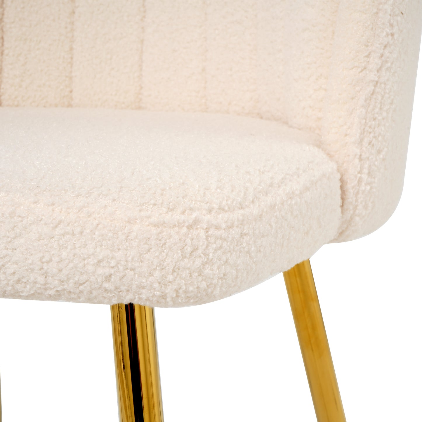 Zulma Fabric Dining Chairs with Gold Leg (Set of 2) - Beige