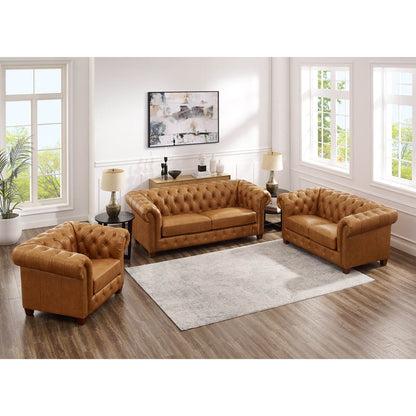 Kingston Waxy Pull-up Leather Loveseat