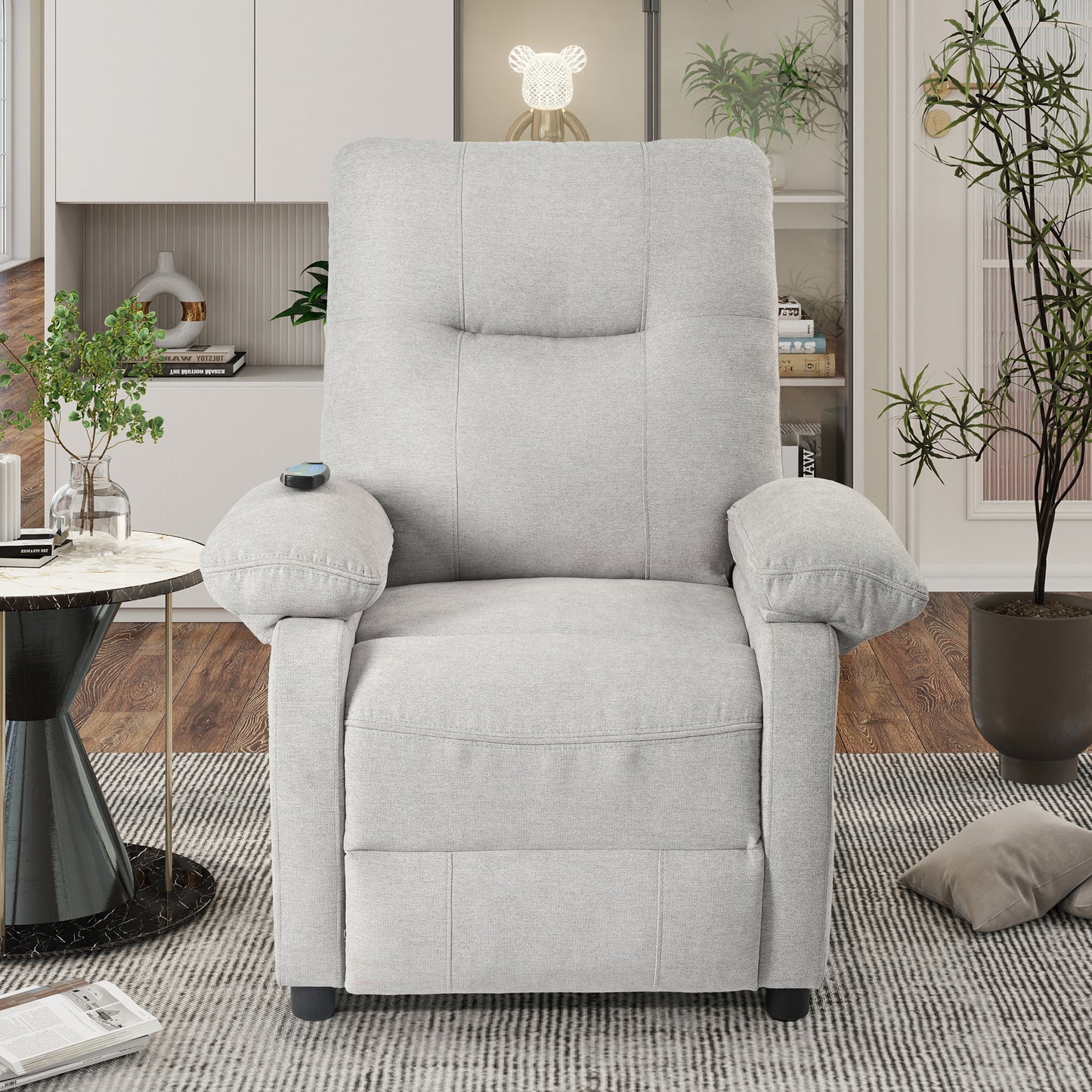 Aston Recliner Chair with Message and Heater - Gray