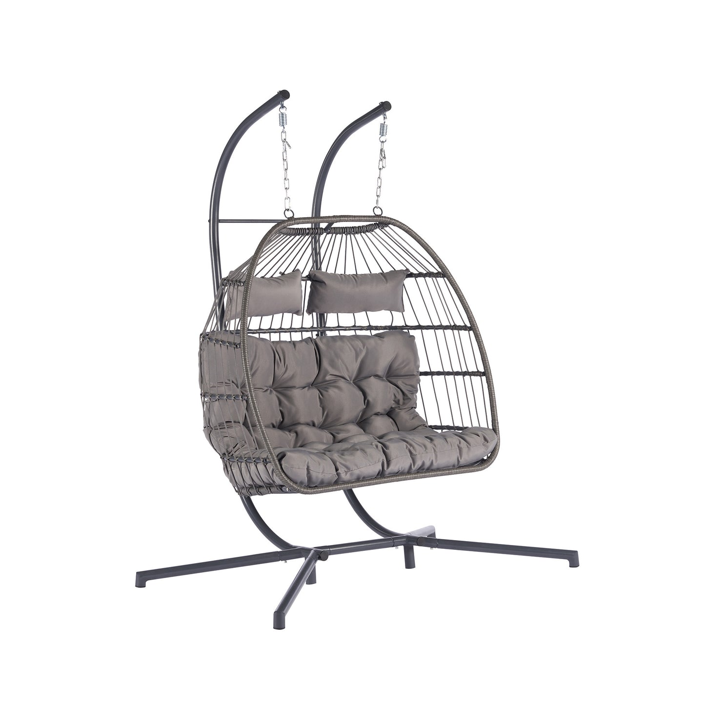 Thornton For 2 People Outdoor Rattan Hanging Chair - Light Gray