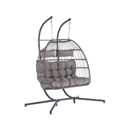 Thornton For 2 People Outdoor Rattan Hanging Chair - Light Gray