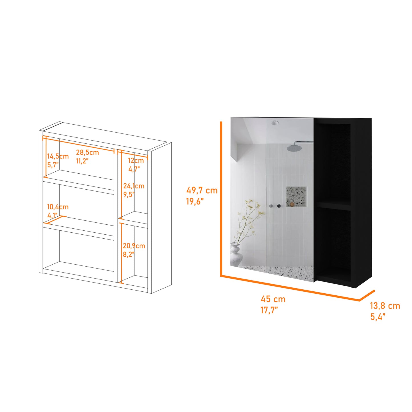 Pine Medicine Cabinet - Beige