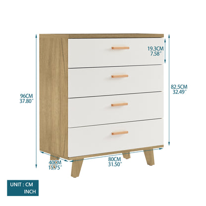 Olson III Drawer Dresser Cabinet - White Oak