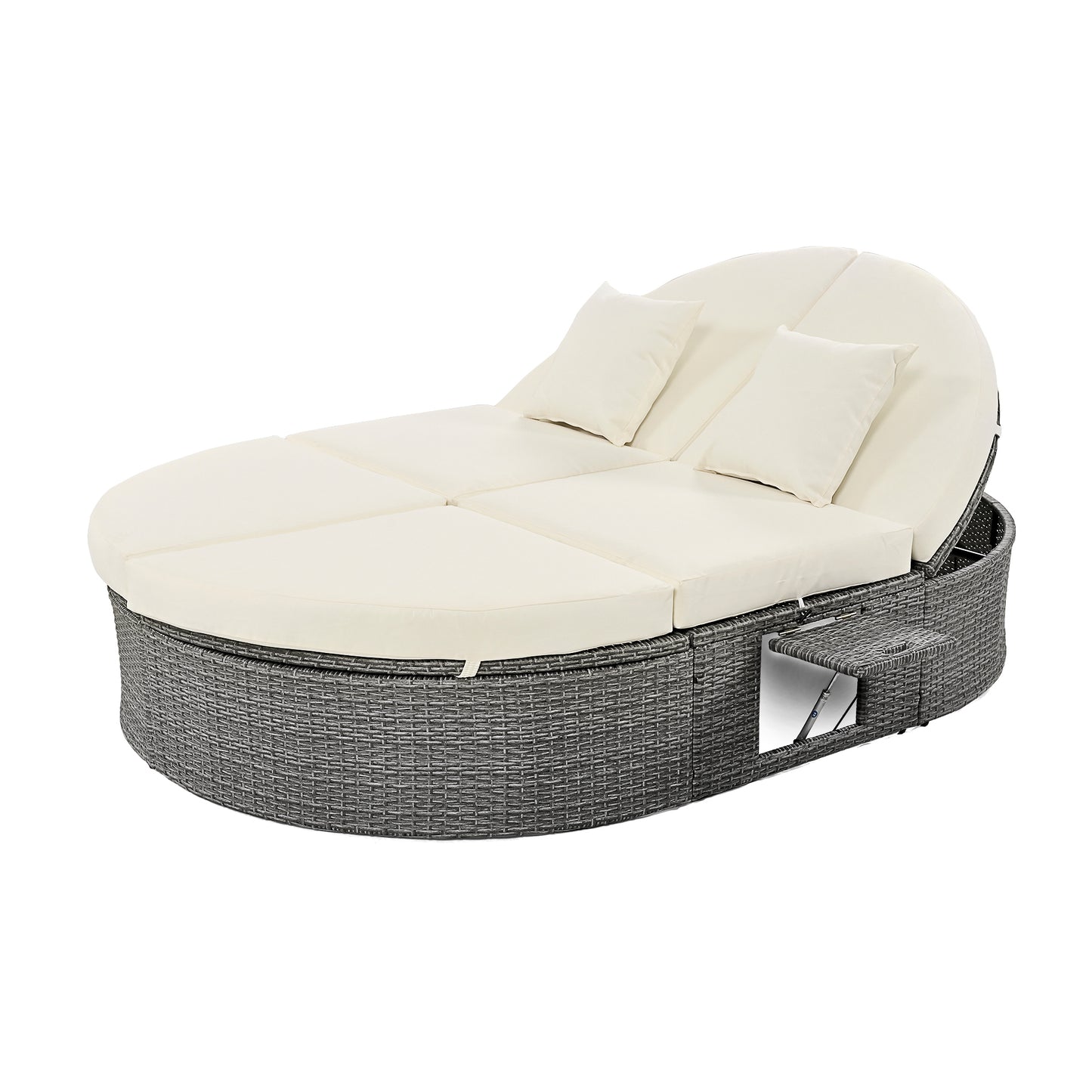 Burley Outdoor Sun Bed Patio 2-Person Daybed - Beige