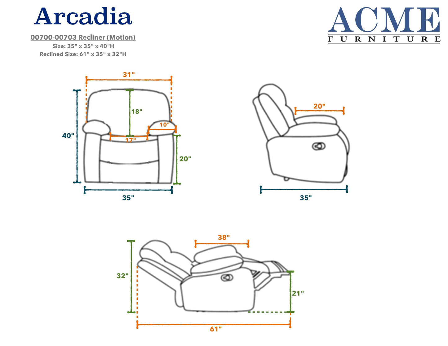 Arcadia Woven Recliner - Light Brown