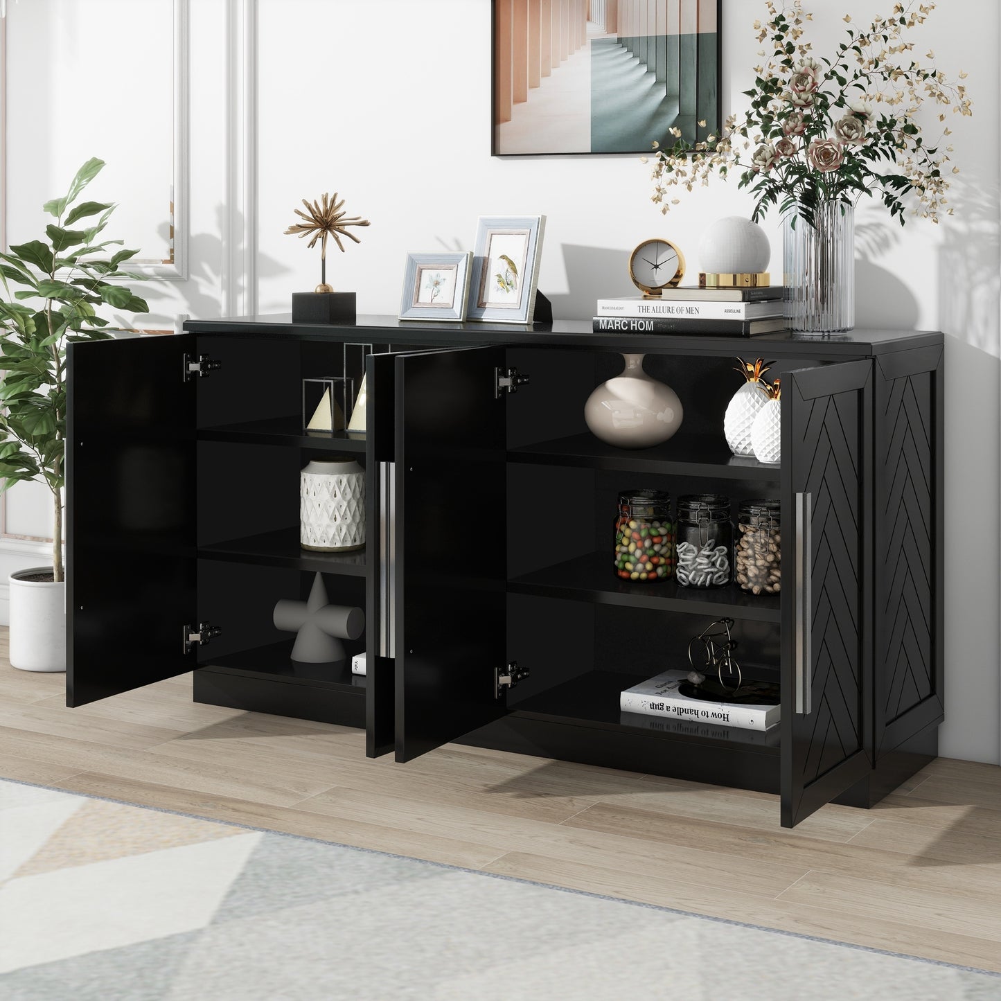 Larson Sideboard Buffet - Black