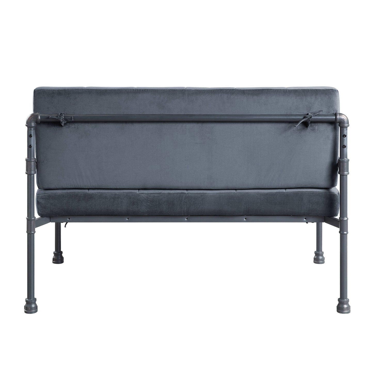 Brantley Velvet Loveseat - Gray