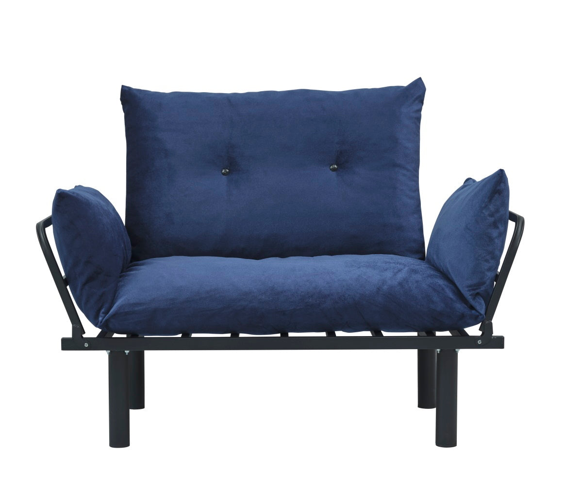 Sona Futon Loveseat - Blue