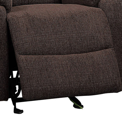 Silva Pillow Top Arms Glider Recliner - Brown