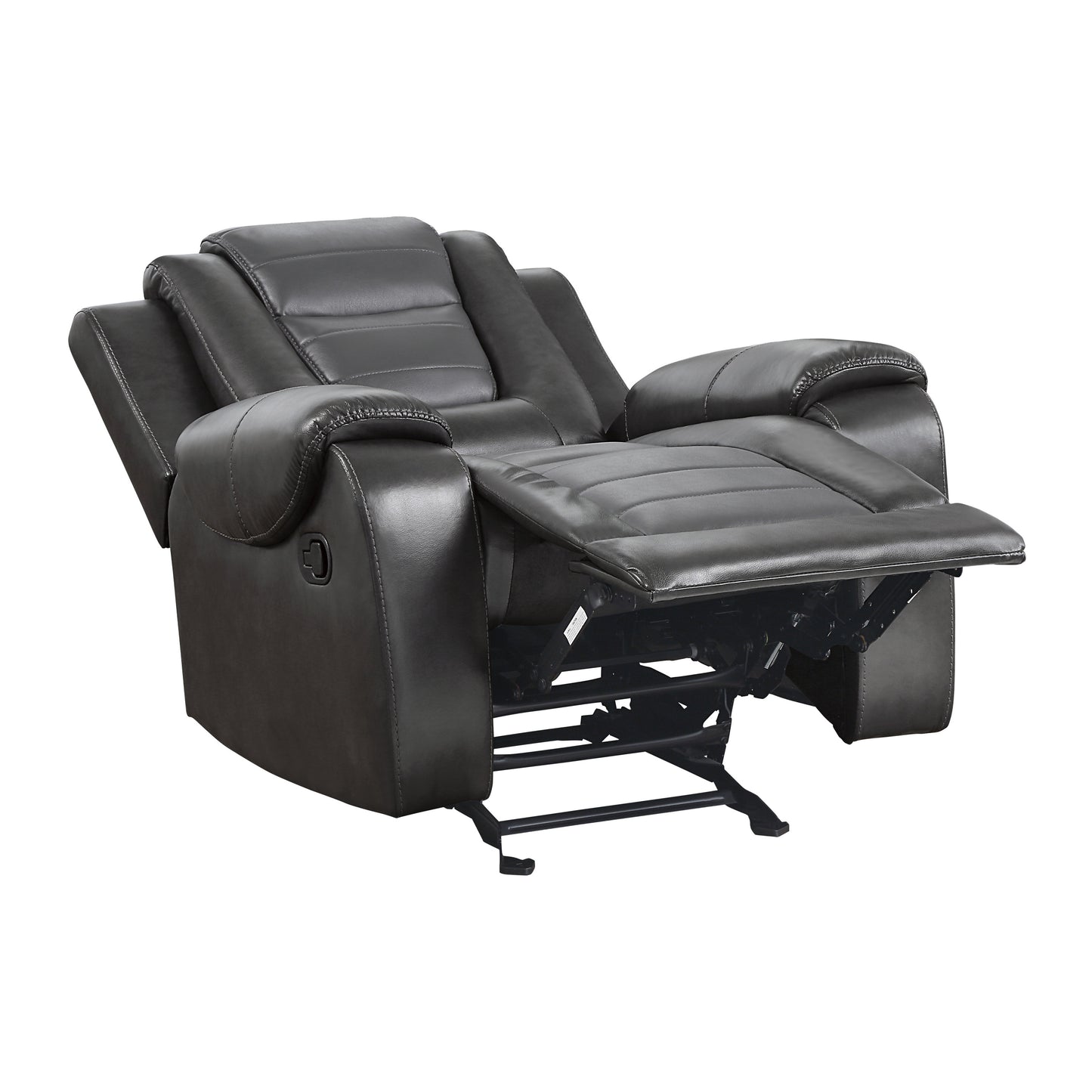 Avalos Luxury  Two-Tone Chair Glider Reclining - Gray