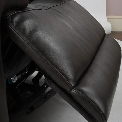 Trevor Triple Power Genuine Leather Recliner - Black