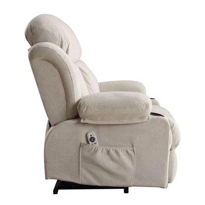 Vanbow II Power Lift Recliner Chair with Heat and Massage with USB - Beige