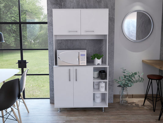 Alva Double Door Kitchen Cabinet - White